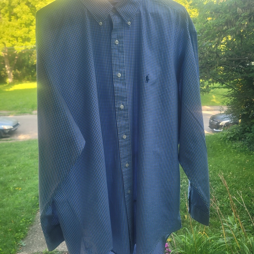 Ralph Lauren Men's Classic Fit Polo Shirt Long Sleeve, Button Down, Size XL